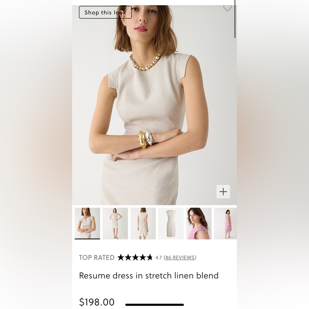 NWT J Crew Linen Dress